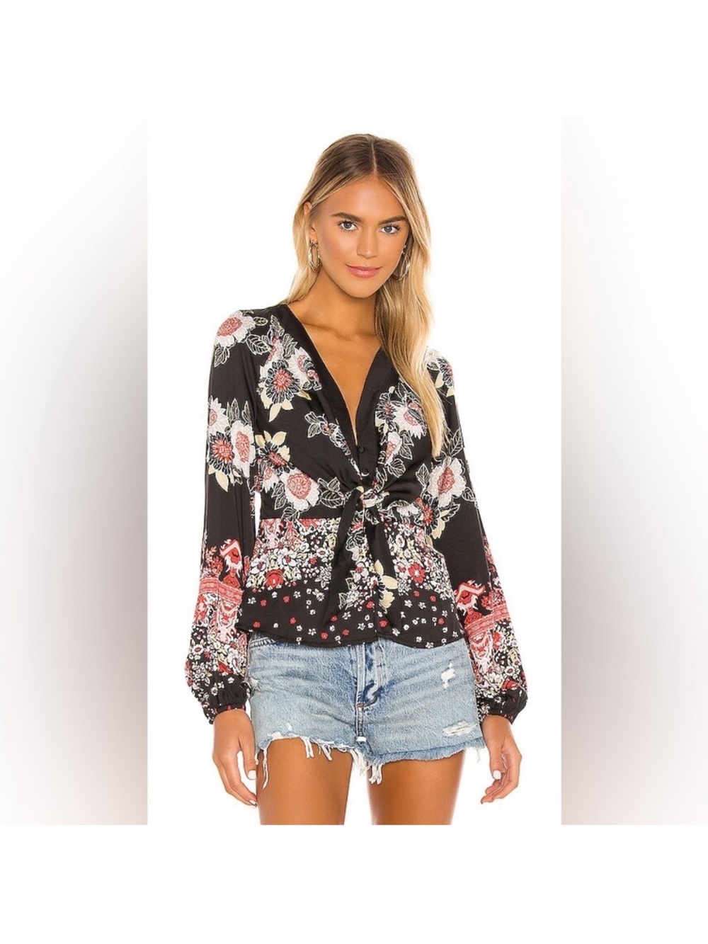 Free People Run Free Printed Tunic Night Combo Size Medium‎